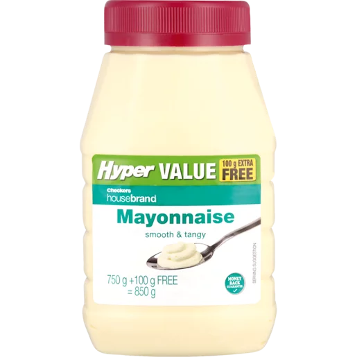 Checkers Housebrand Smooth & Tangy Mayonnaise 850g Checkers Housebrand Smooth & Tangy Mayonnaise 850g