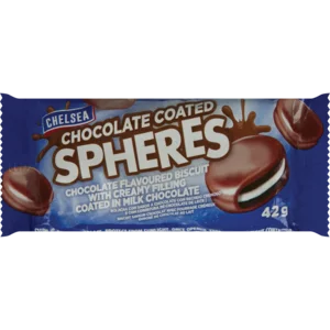 Chelsea Spheres Chocolate Coated Biscuits 42g Chelsea Spheres Chocolate Coated Biscuits 42g