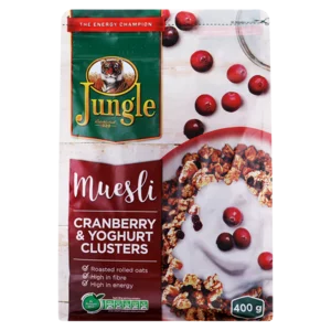 Jungle Cranberry & Yoghurt Clusters Muesli 400g Jungle Cranberry & Yoghurt Clusters Muesli 400g