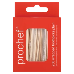Prochef Plain Wrapped Toothpicks 250 Pack Prochef Plain Wrapped Toothpicks 250 Pack