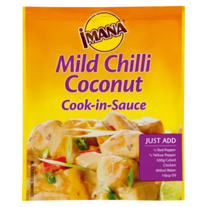 Imana Mild Chilli Coconut Flavoured Cook-In Sauce 58g Imana Mild Chilli Coconut Flavoured Cook-In Sauce 58g