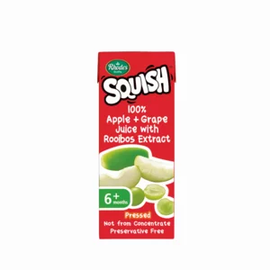 Rhodes Squish 100% Apple & Grape Juice With Rooibos Extract 200ml Rhodes Squish 100% Apple & Grape Juice With Rooibos Extract 200ml