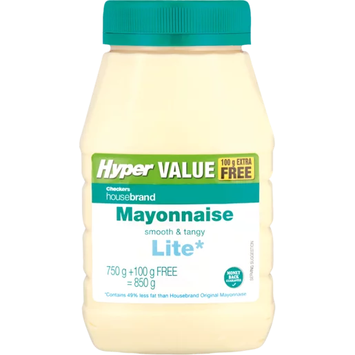 Checkers Housebrand Smooth & Tangy Lite Mayonnaise 850g Checkers Housebrand Smooth & Tangy Lite Mayonnaise 850g