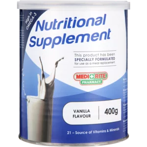 Medirite Vanilla Nutritional Supplement 400g Medirite Vanilla Nutritional Supplement 400g
