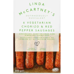Linda McCartney's 6 Frozen Chorizo & Red Pepper Vegetarian Sausages 300g Linda McCartney's 6 Frozen Chorizo & Red Pepper Vegetarian Sausages 300g