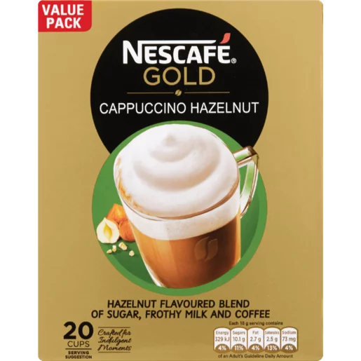 Nescafé Gold Hazelnut Cappuccino Sticks 20x18g Nescafé Gold Hazelnut Cappuccino Sticks 20x18g