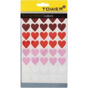 Tower Heart Labels 160 Piece