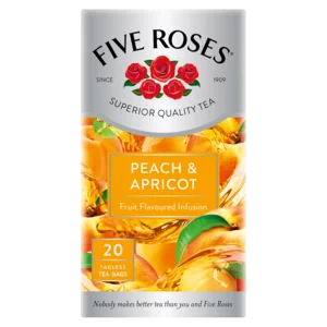Five Roses Peach & Apricot Fruit Flavoured Infusion Teabags 20 Pack