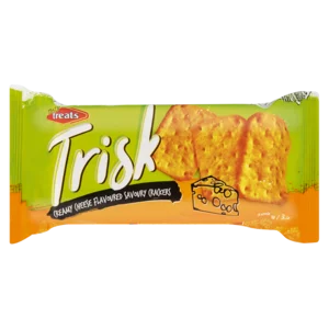 Tasty Treats Trisk Creamy Cheese Flavoured Savoury Crackers 100g Tasty Treats Trisk Creamy Cheese Flavoured Savoury Crackers 100g