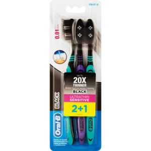 Oral-B 2+1 Ultra Thin Black Toothbrush