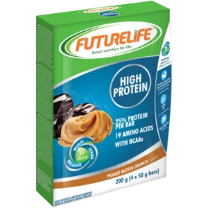 Futurelife High Protein Peanut Butter Crunch Flavoured Protein Bar 4x50g Futurelife High Protein Peanut Butter Crunch Flavoured Protein Bar 4x50g