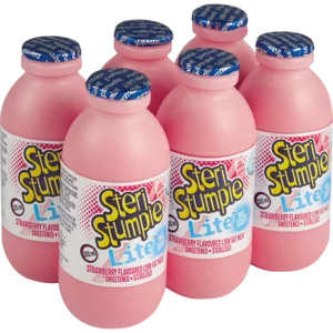 Steri Stumpie Lite Low Fat Strawberry Flavoured Milk 6x350ml Steri Stumpie Lite Low Fat Strawberry Flavoured Milk 6x350ml