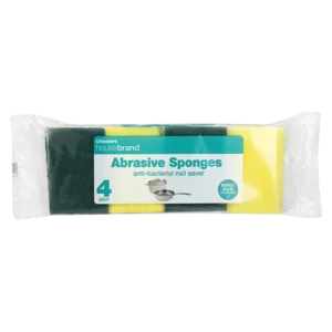 Checkers Housebrand Anti-Bacterial Nail Saver Abrasive Sponges 4 Pack