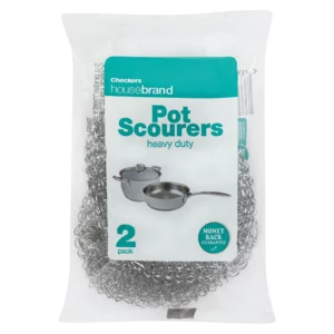 Checkers Housebrand Heavy Duty Pot Scourers 2 Pack Checkers Housebrand Heavy Duty Pot Scourers 2 Pack
