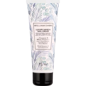 William Dabs Coconut & White Flowers Luxury Hand & Nail Cream 75ml