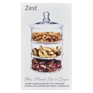 Zest 3 Layer Glass Snack Jar Set 4 Piece Zest 3 Layer Glass Snack Jar Set 4 Piece