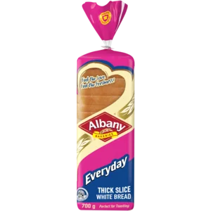 Albany Everyday Thick Sliced White Bread Loaf 700g Albany Everyday Thick Sliced White Bread Loaf 700g
