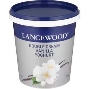 Lancewood Vanilla Flavoured Double Cream Yoghurt 1kg Lancewood Vanilla Flavoured Double Cream Yoghurt 1kg