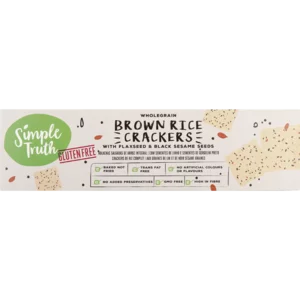 Simple Truth Gluten Free Flaxseed & Black Sesame Seed Brown Rice Crackers 100g Simple Truth Gluten Free Flaxseed & Black Sesame Seed Brown Rice Crackers 100g