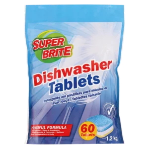 Super Brite All-In-1 Dishwasher Tablets 60 Pack