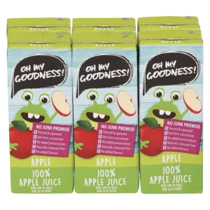 Oh My Goodness! 100% Apple Juice Box 6x200ml Oh My Goodness! 100% Apple Juice Box 6x200ml