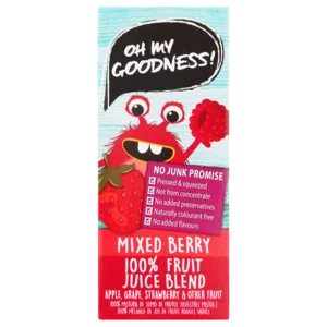 Oh My Goodness! 100% Mixed Berry Fruit Juice Blend 200ml Oh My Goodness! 100% Mixed Berry Fruit Juice Blend 200ml