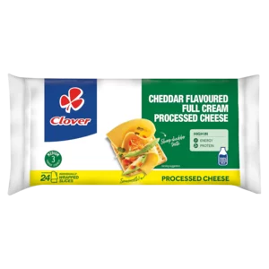 Clover Cheddar Flavoured Full Cream Processed Cheese Pack 360g Clover Cheddar Flavoured Full Cream Processed Cheese Pack 360g