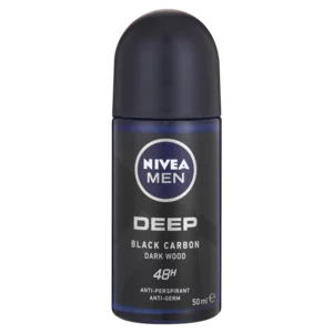 Nivea Men Deep Black Carbon Darkwood Anti-Perspirant Roll-On 50ml