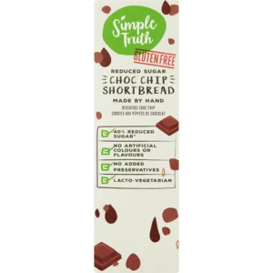 Simple Truth Gluten Free Choc Chip Shortbread 125g