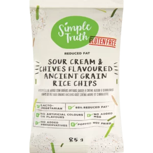 Simple Truth Gluten Free Sour Cream & Chives Flavoured Ancient Grain Rice Chips 85g
