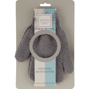 Nonova Grey Exfoliating Bath Gloves 2 Pack Nonova Grey Exfoliating Bath Gloves 2 Pack