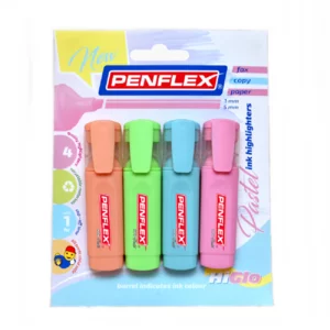 Penflex Higlo Pastel Highlighters 4 Pack Penflex Higlo Pastel Highlighters 4 Pack