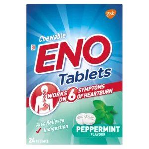 Eno Peppermint Flavoured Chewable Anti-Acid Tablets 24 Pack