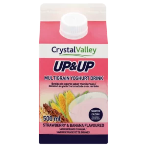 Crystal Valley Up & Up Strawberry & Banana Flavoured Multigrain Yoghurt Drink 500ml Crystal Valley Up & Up Strawberry & Banana Flavoured Multigrain Yoghurt Drink 500ml