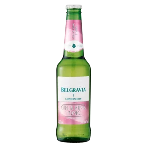 Belgravia London Dry Gin and Pink Tonic Bottle 275ml Belgravia London Dry Gin and Pink Tonic Bottle 275ml