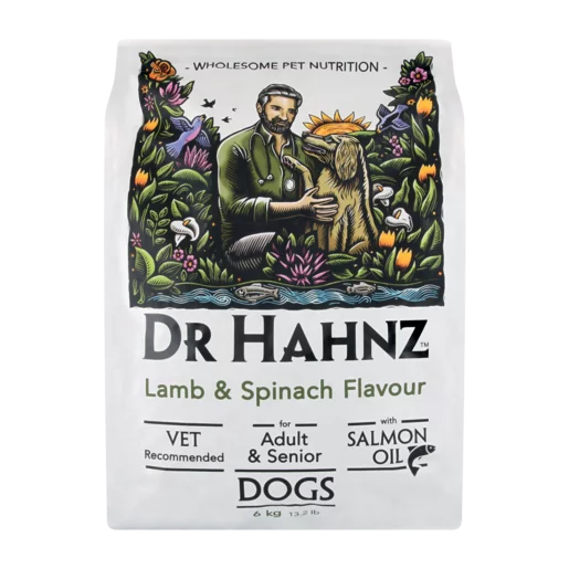 Dr. Hahnz Lamb & Spinach Dog Food For Adult & Senior Dogs 6kg