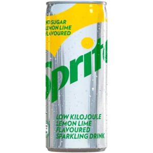 Sprite No Sugar Lemon Lime Flavoured Soft Drink Can 200ml
