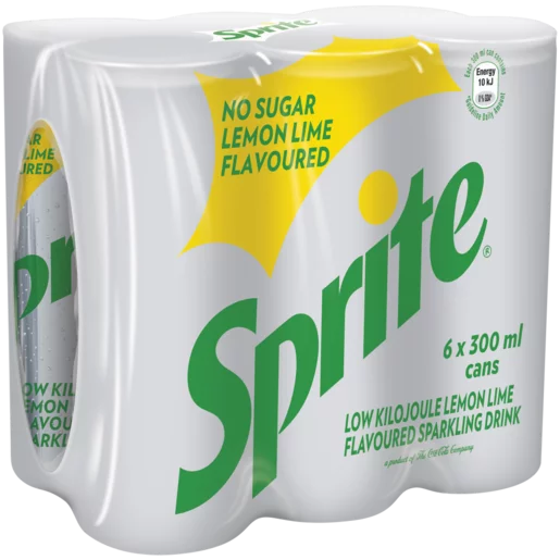 Sprite Zero Lemon & Lime Flavoured Sugar Free Soft Drink Cans 6x300ml