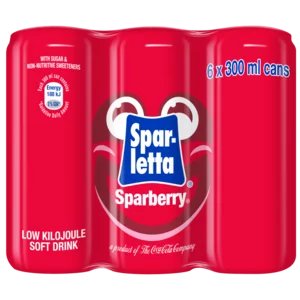 Spar-Letta Sparberry Soft Drink Cans 6x300ml