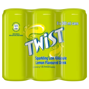 Twist Lemon Flavoured Soft Drink Cans 6x300ml