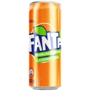 Fanta Sparkling Orange Flavoured Soft Drink Can 300ml