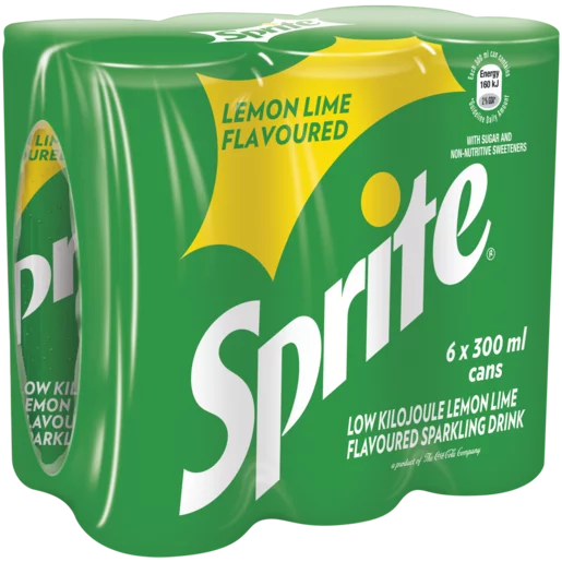 Sprite Lemon & Lime Flavoured Soft Drink Cans 6x300ml
