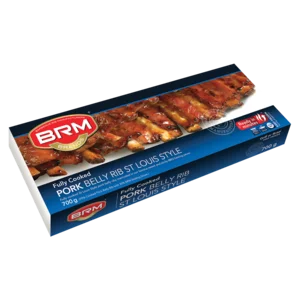 BRM Brands Frozen St. Louis Style Pork Belly Ribs 700g BRM Brands Frozen St. Louis Style Pork Belly Ribs 700g