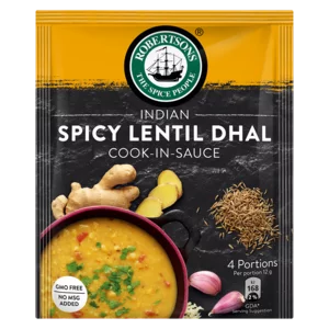 Robertson Indian Spicy Lentil Dahl Dry Cook-In-Sauce Packet 48g Robertson Indian Spicy Lentil Dahl Dry Cook-In-Sauce Packet 48g