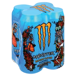 Monster Mucho Loco Mango Flavoured Energy Drink Cans 4x500ml Monster Mucho Loco Mango Flavoured Energy Drink Cans 4x500ml