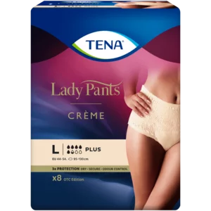 Tena Creme Large OTC Edition Lady Pants 8 Pack Tena Creme Large OTC Edition Lady Pants 8 Pack