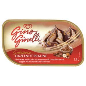 Ola Gino Ginelli Hazelnut Praline Flavoured Ice Cream 1.4L
