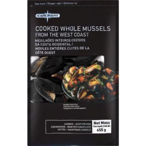 Cape Point Frozen Cooked Whole West Coast Mussels 455g Cape Point Frozen Cooked Whole West Coast Mussels 455g
