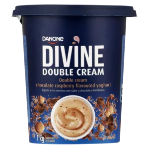 Danone Divine Double Cream Chocolate Raspberry Yoghurt 1kg Danone Divine Double Cream Chocolate Raspberry Yoghurt 1kg