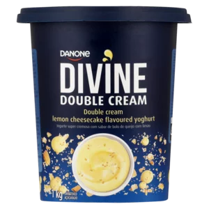 Danone Divine Double Cream Lemon Cheesecake Yoghurt 1kg Danone Divine Double Cream Lemon Cheesecake Yoghurt 1kg